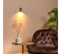 Lucide Dupla wall spotlight, rust-coloured, height 9 cm, metal