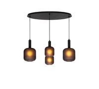 Lucide ELOISE - Pendant light - 4xE27 - Black, Black