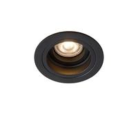 Lucide Embed Deep Recessed Round Adjustable Downlight - Black