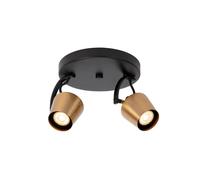 Lucide Emile Ceiling Spotlight Diameter 20Cm 2Xgu10 - Matt Gold, Brass