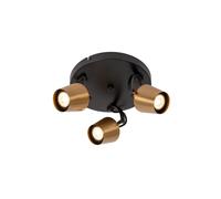 Lucide Emile 3 Light Spotlight Plate - Matt Gold