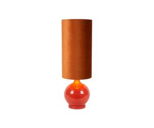 Lucide Esterad Single Light Floor Lamp In Orange Finish