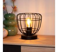 Lucide Filox table lamp with a cage lampshade black