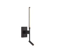 Lucide Finan Wall Light - Led - 2700K - With Usb Charging Point - Black, Black