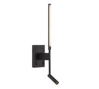 Lucide Finan Wall Light - Led - 2700K - With Usb Charging Point - Black