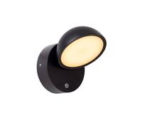 Lucide 'FINN' Modern Non Dimmable Day Night Sensor Stylish Outdoor Wall Light in Black Lucide Black