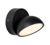 LUCIDE FINN - Wall Light Indoor/Outdoor - LED - 1x12W 3000K - IP54 - Day/Night Sensor - Black