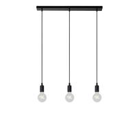 Lucide 'FIX' Dimmable Stylish Adjustable Indoor Bar Pendant Light 3xE27 Lucide Black One Size