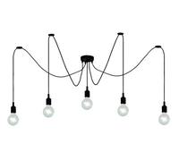 LUCIDE FIX - Pendant Light - 5xE27 - Suitable for Double-Height Spaces and high Ceiling - Black