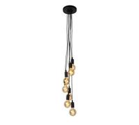 Lucide Fix Modern Cluster Pendant Light - 7Xe27 - Black, Black