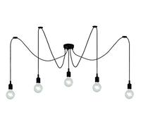 LUCIDE FIX - Pendant Light - 5xE27 - Suitable for Double-Height Spaces and high Ceiling - Black