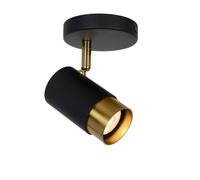 Lucide 'FLORIS' Dimmable Stylish Rotatable Indoor Ceiling Spotlight 1xGU10 in Black Lucide Black