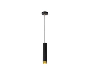 Lucide Floris Single Light Ceiling Pendant In Black Finish