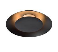 Lucide Foskal LED Flush Ceiling Fitting In Black Finish