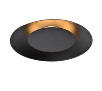 Lucide LED ceiling light Foskal in black, Ø 34.5 cm