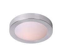 Lucide Fresh Modern Flush Ceiling Light Bathroom 35Cm - 2Xe27 - Ip44 - Satin Chrome