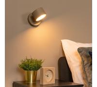 Lucide Gian LED wall light, taupe, width 11 cm, metal