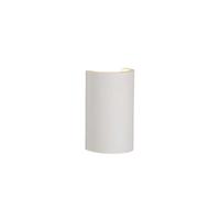 Lucide Gipsy Single Light Round Up & Down Wall Fitting In White Finish