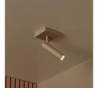 Lucide Grado ceiling spotlight, length 10 cm, taupe, metal