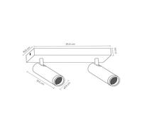 Lucide Grado Ceiling Spotlight - 2Xgu10 (Mr11) - Taupe