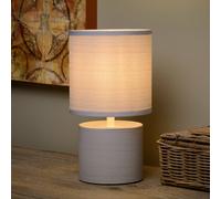 Lucide Greasby table lamp, fabric lampshade, grey