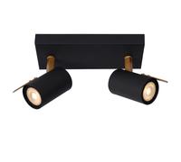Lucide 'GRONY' Dimmable Rotatable Indoor LED Twin Ceiling Spotlight GU10 in Black Lucide Black