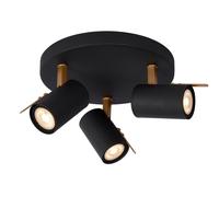 Lucide Grony Modern Ceiling Spotlight - Led Dim To Warm - Gu10 - 3X5W 2200K/3000K - Black