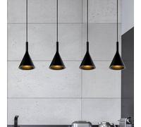 Lucide Hanging light Gipsy. black, plaster, 120 cm, 4-bulb