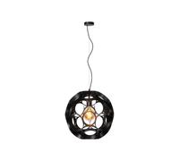 Lucide Hannelore Large Single Light Ceiling Pendant Light - Black