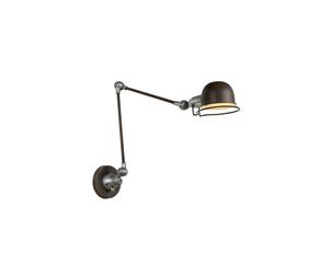 Lucide Honore Single Light Long Arm Adjustable Wall Fitting In Rust Brown Finish