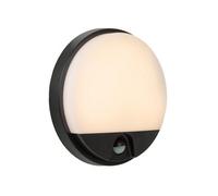 Lucide Hups Ir - Pir Wall Light Outdoor - Led - 1X10W 3000K - Ip54 - Black