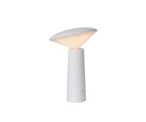 Lucide Jive LED Re-Chargeable Outdoor Table Lamp In White Finish