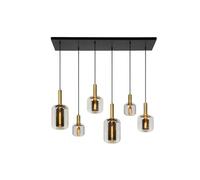 Lucide Joanet Modern Bar Pendant Light - 6Xe27 - Smoke Grey