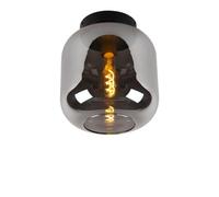 Lucide Joanet Modern Flush Ceiling Light 25Cm - 1Xe27 - Smoke Grey