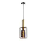 Lucide Joanet hanging light, smoked glass, 1-bulb