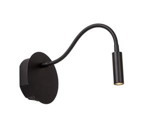 LUCIDE JOLIJN Rechargeable Bed Lamp/Wall Light - Battery/Battery - Diameter 11 cm - LED - 1 x 2 W 3000 K - Magnetic - Black