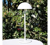 LUCIDE Joy - wiederaufladbare Tischlampe Außen - Akku/Batterie - Ø 12 cm - LED Dim. - 1x1,5W 3000K - IP54 - Weiß