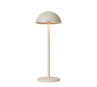 LUCIDE Joy - wiederaufladbare Tischlampe Außen - Akku/Batterie - Ø 12 cm - LED Dim. - 1x1,5W 3000K - IP54 - Weiß