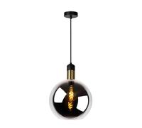 Lucide Julius hanging light, 1-bulb, smoke grey, Ø 28 cm