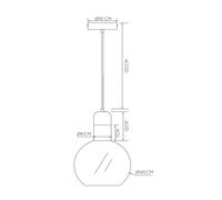 Lucide Julius hanging light, 1-bulb, smoke grey, Ø 40 cm