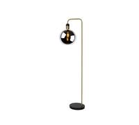 Lucide Julius Single Light Floor Lamp In Black And Smoked Finish