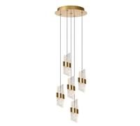 Lucide Kligande - Pendant Light - 30 Cm - Led Dim. - 5X8W 2700K - Matt Gold / Brass