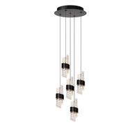 Lucide Kligande LED 5 Light Cluster Ceiling Pendant In Black Finish