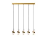 Lucide Kligande LED 5 Light Bar Ceiling Pendant In Matt Gold Finish