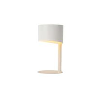 Lucide Knulle Single Light Table Lamp In White Finish