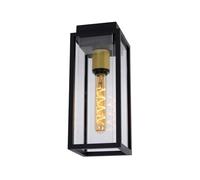 Lucide Laurens Large Outdoor Porch Ceiling Light In Black Finish