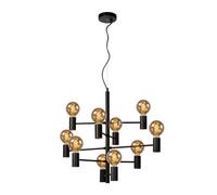 Lucide Leanne Modern Pendant Light 65Cm - 10Xe27 - Black