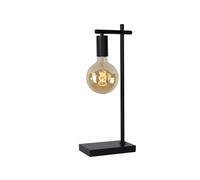 Lucide Leanne Single Light Table Lamp In Black Finish