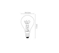 Lucide LED bulb E14 3W drop amber 2,200K dimmable