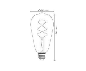 Lucide LED bulb E27 ST64 4 W 2,200 K amber with sensor